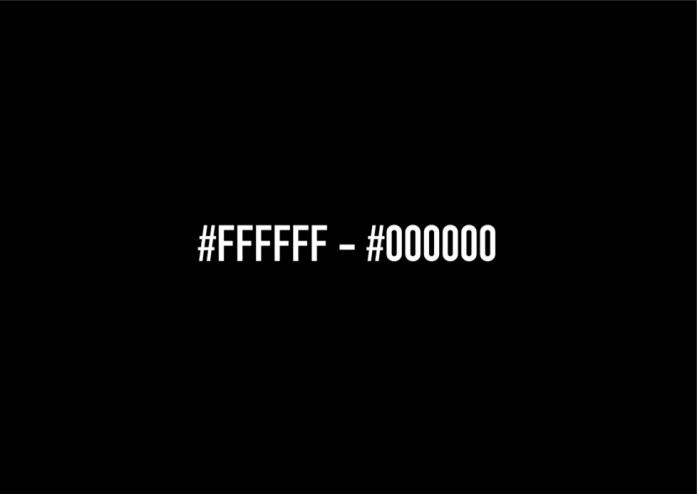 #FFFFFF - #000000 