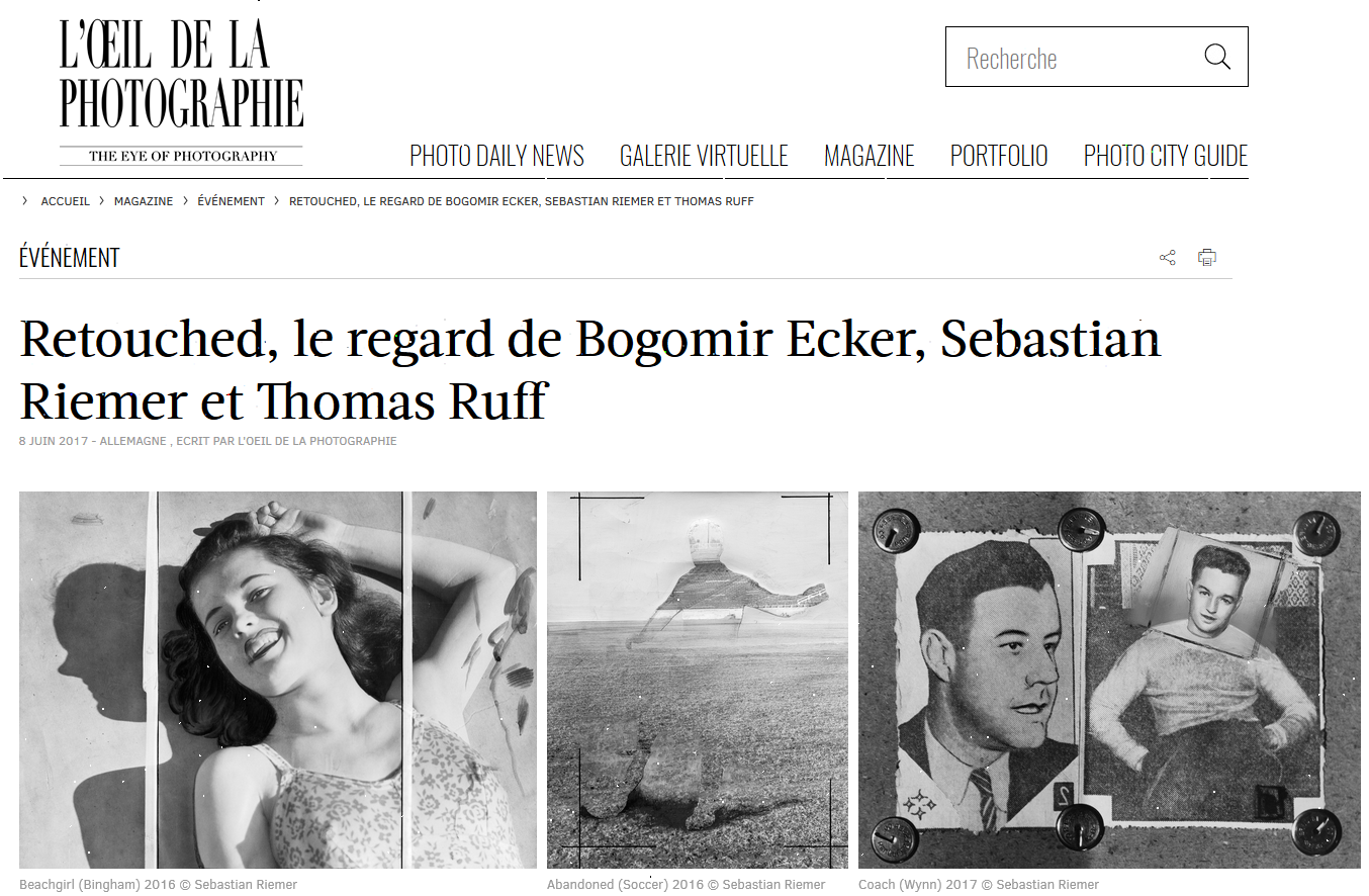 Retouched, le regard de Bogomir Ecker, Sebastian Riemer et Thomas Ruff